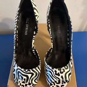Call it Spring, zebra pattern pumps, Size 6